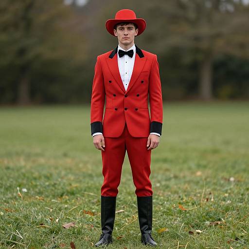 Stag Jockey Costume in Red Uniform