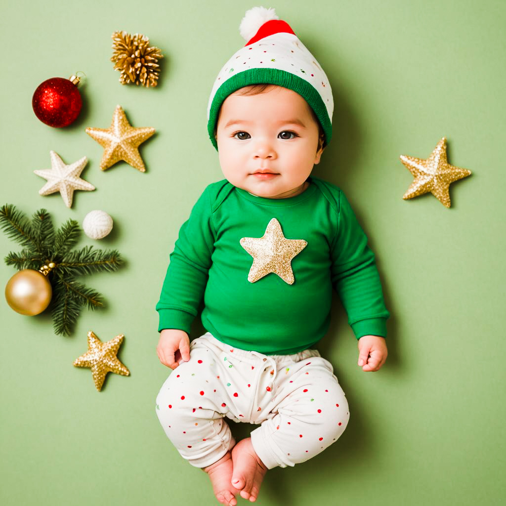 Festive Adorable Baby Boy Portrait