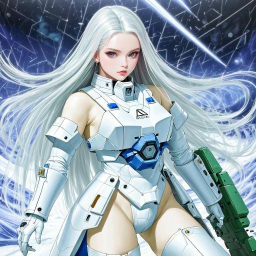 Illustration of Aila jyrkiainen, gundam in the style of Kuroi suna