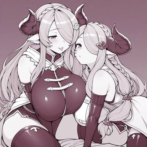Monochrome Fantasy with Draph Characters