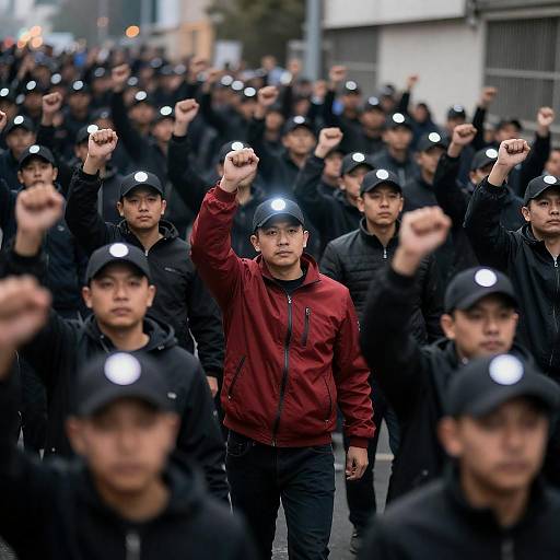 Red Jacket Amid Illuminated Crowd