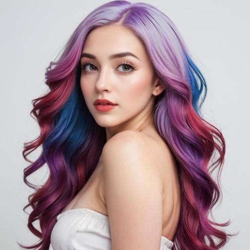 Vibrant Portrait of a Multicolored Girl