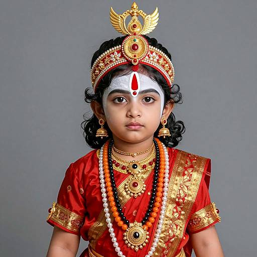 Photorealistic Toddler Krishna Portrait