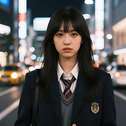 Nighttime Tokyo Street Portrait in 8K
