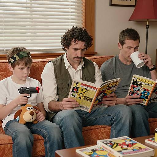 Family Fun on the Orange Couch