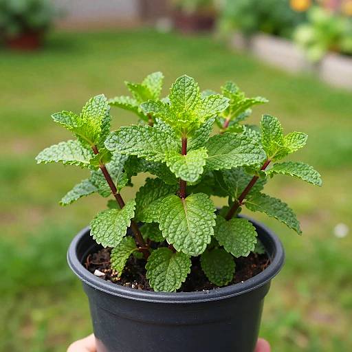 Vibrant Mint Plant in Garden