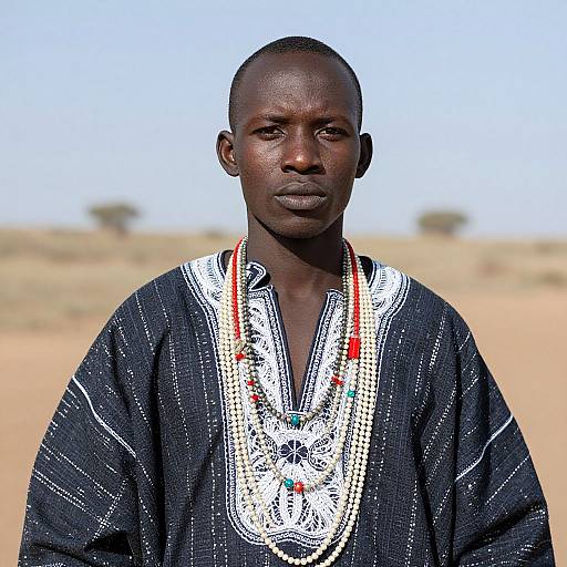 Tswana Man in Traditional Attire