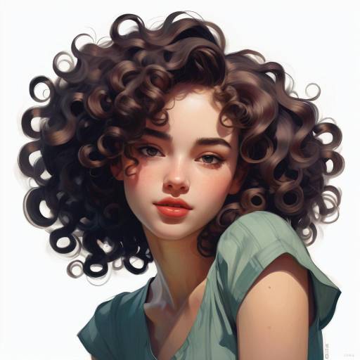 Playful Minimalist Illustration of Joyful Girl Playful Minimalist Illustration of Joyful Girl