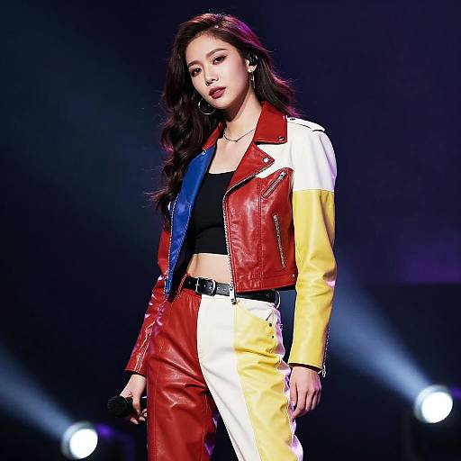 Color Blocked Musician Fashion Shoot