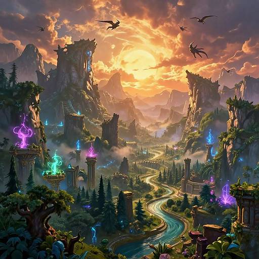 Mystical World of Warcraft Landscape