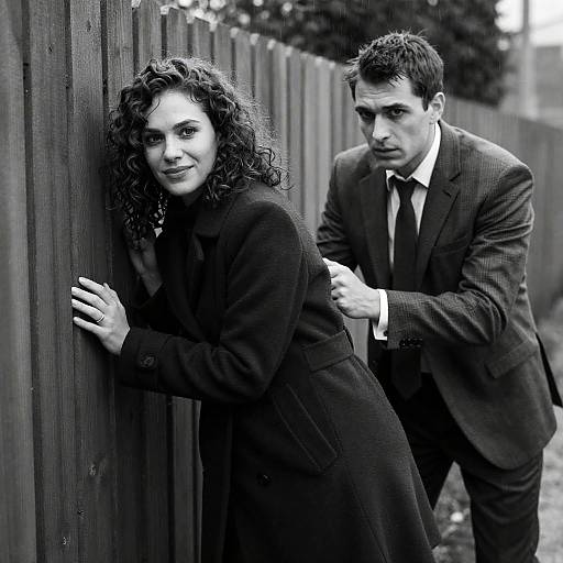 Intense Gaze: A Rainy Moment