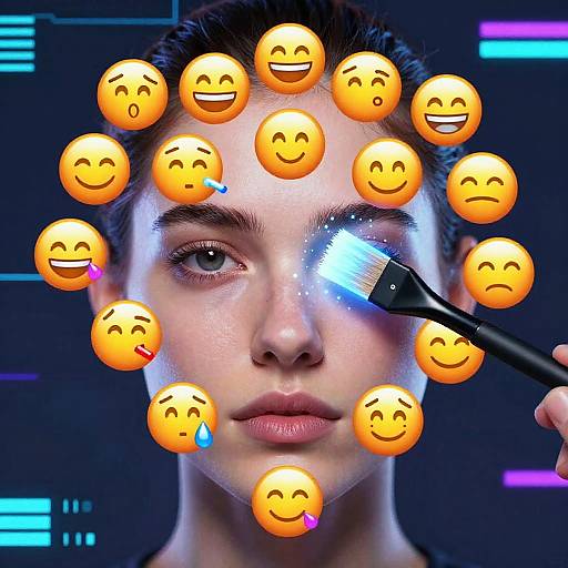 Emoji Removal on Digital Face