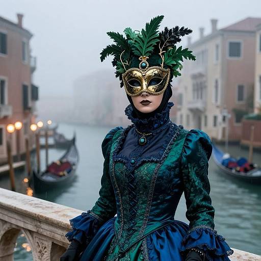 Mysterious Venetian Masquerade Lady