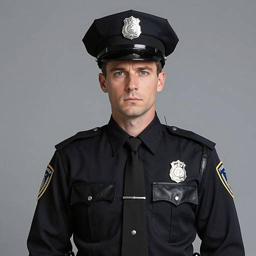 Photorealistic Police Officer Portrait