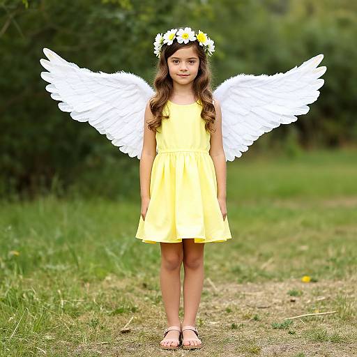 Realistic Angel Girl Costume Portrait