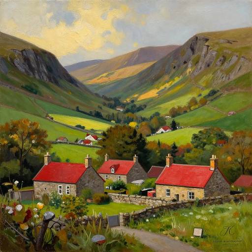 Serene Welsh Valley Oil Painting