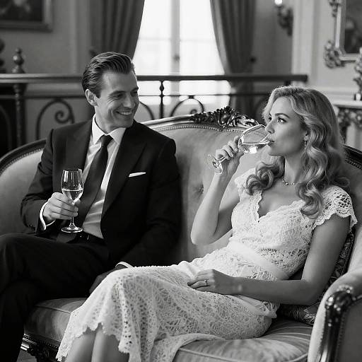 Elegant Black-and-White Couples Photography