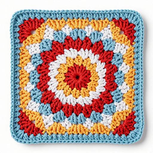 Fire in the Meadow Granny Square