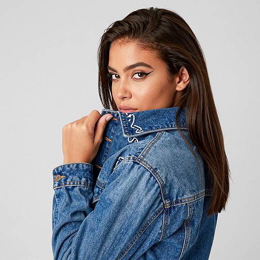Portrait of a Young Woman in Denim