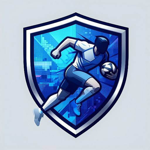 AI-Inspired Dynamic Sports Shield Logo