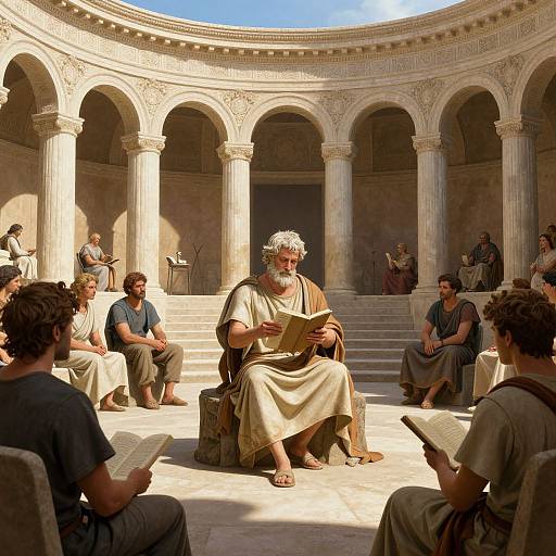 Virgil Reading Epic Poetry in Roman Amphitheater