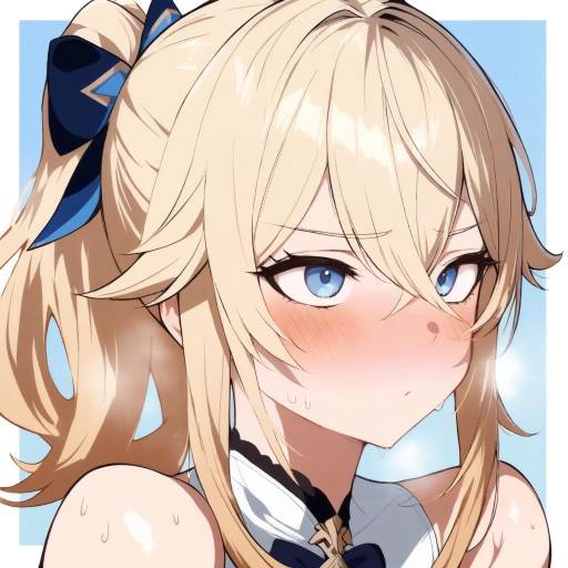 Blonde Girl in Genshin Impact Style