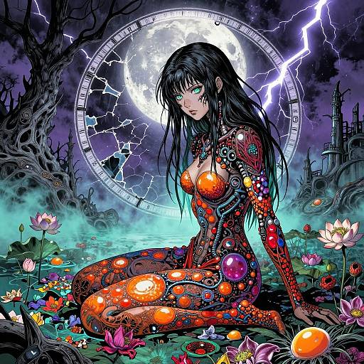 Dark Sci-Fi Alien Swamp Portrait