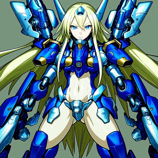 Illustration of Mu-12, blazblue in the style of Kekemotsu