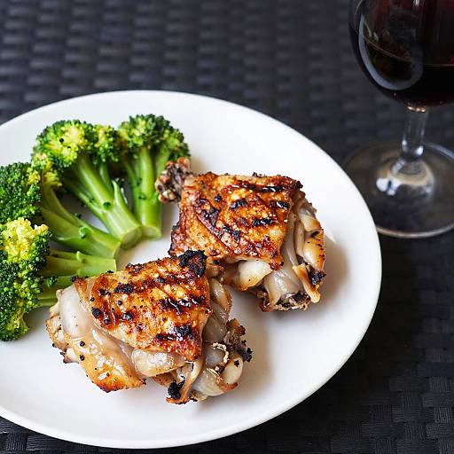 Grilled Chicken Thighs with Broccoli