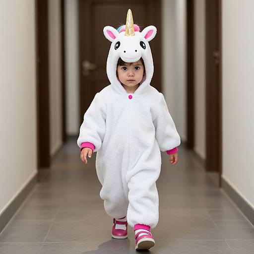 Toddler in Magical Unicorn Costume