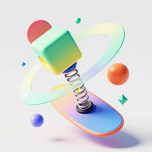 Futuristic Abstract Springboard Art