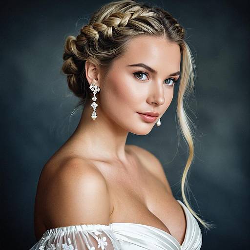 Stunning Bridal Updo Braid Portrait