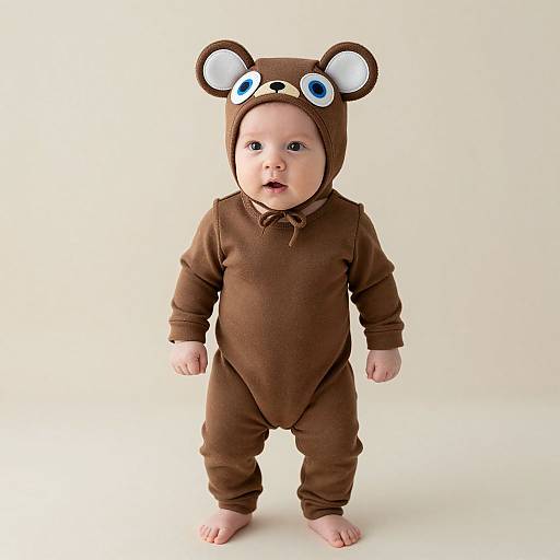 Adorable Newborn Bear Onesie Costume