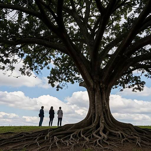 Majestic Tree with Figures Beneath