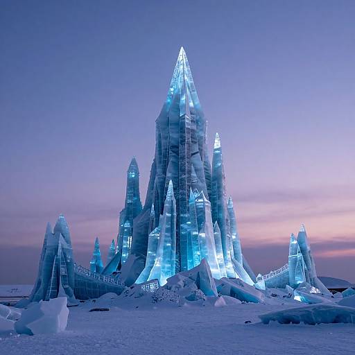 Luminescent Frost Spires at Twilight