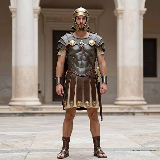 Ancient Roman Soldier in Armor