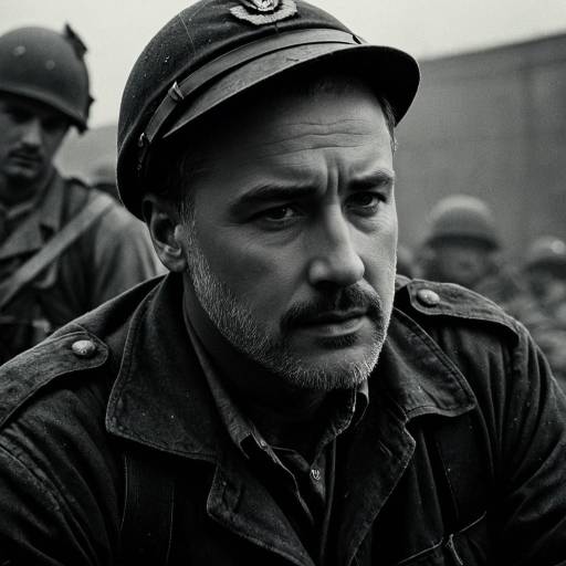 Weary War Correspondent in Gritty Warzone