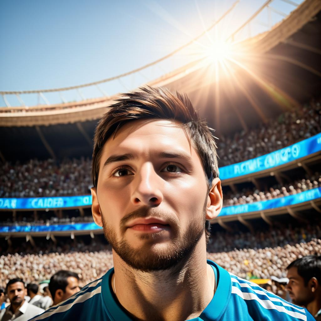 Relaxed Portrait of Lionel Messi in Coliseum