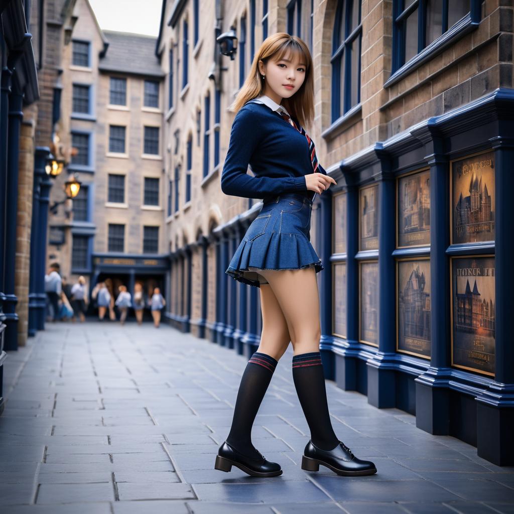 Charming Hogwarts Student in Diagon Alley