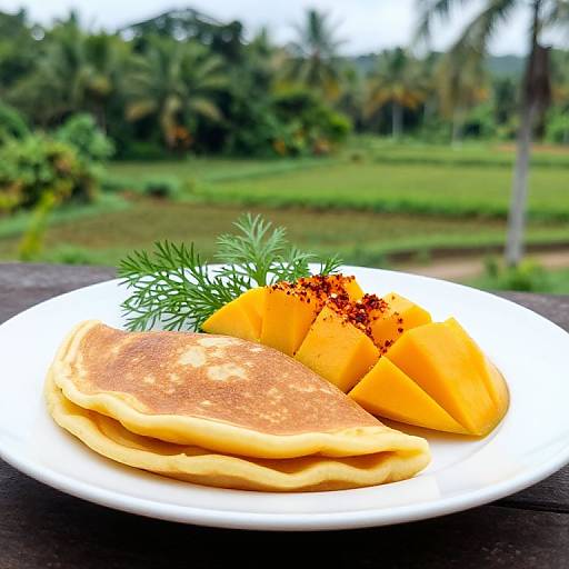 Tropical Terupancake with Mango and Herbs