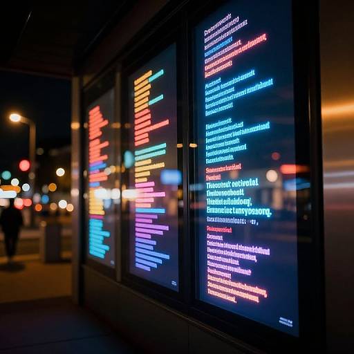 Vibrant Night Urban Digital Wall