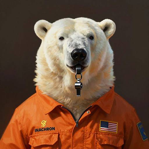 Polar Bear Lifeguard with Whistle