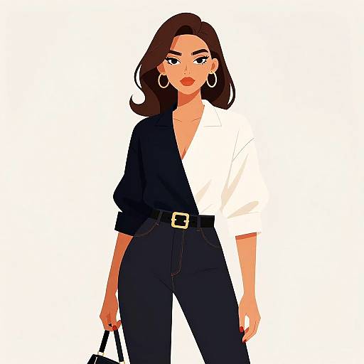 Confident Woman in Chic Fashion