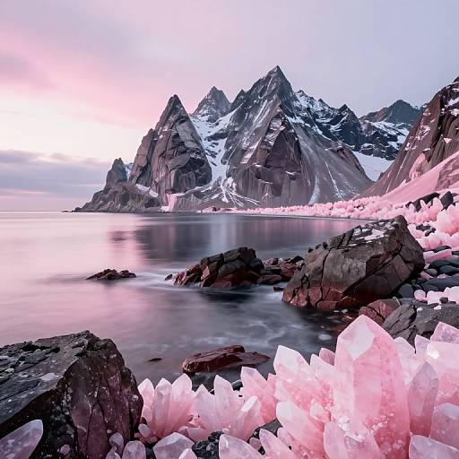 Surreal Pink Crystal Coastline