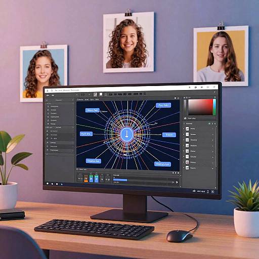 Abstract AI Photo Editor Interface