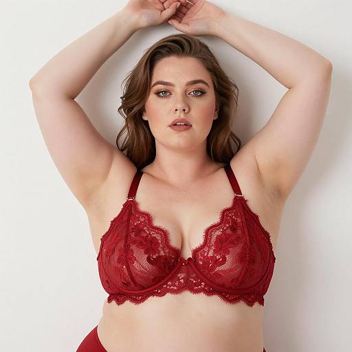 Stunning Plus-Sized Beauty in Lace