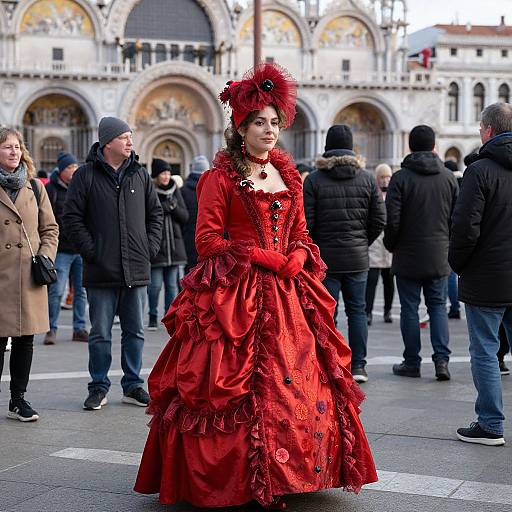 Victorian Woman in Venice Carnival