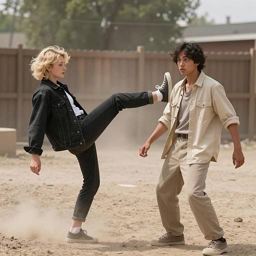 Dynamic Outdoor Scene with Two Characters