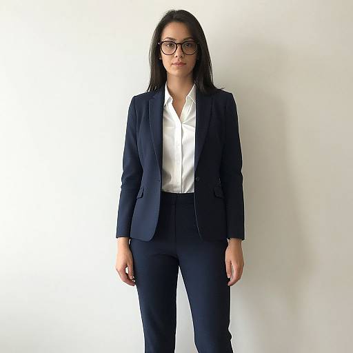 Spring Office Outfit with Glasses
