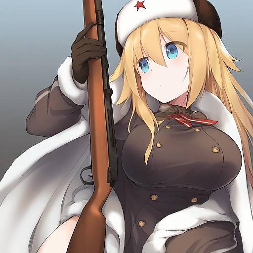 Illustration of Mosin-nagant (girls' frontline), girls' frontline in the style of Kuronyan